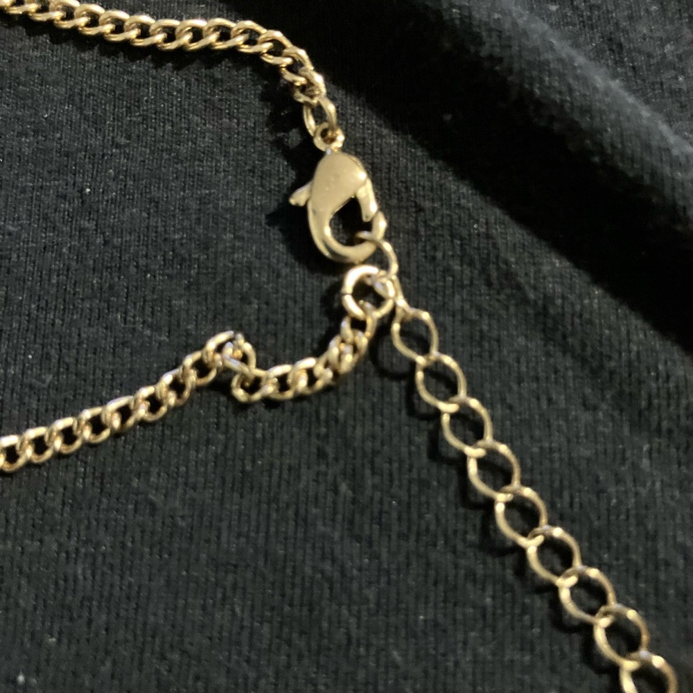 Triple Strand Goldtone Layered Necklace - Picture 6 of 6